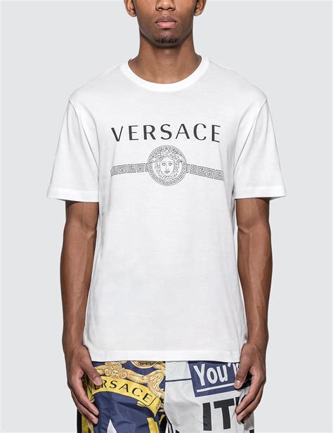 mens plain white versace t shirt|versace long sleeve shirt men.